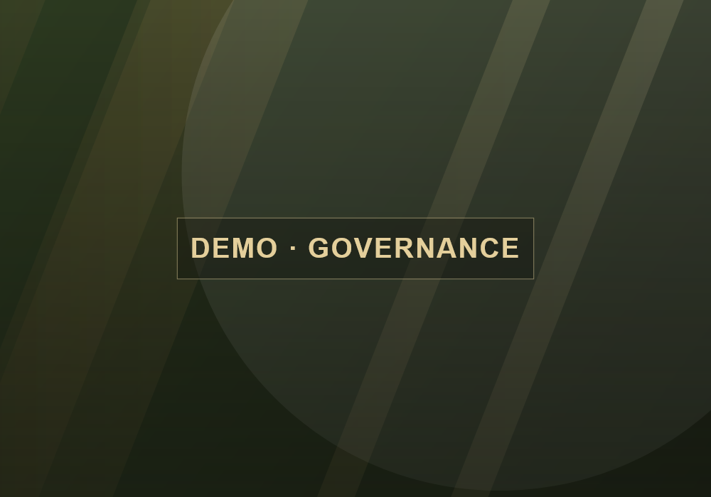 Demo visual — governance meeting