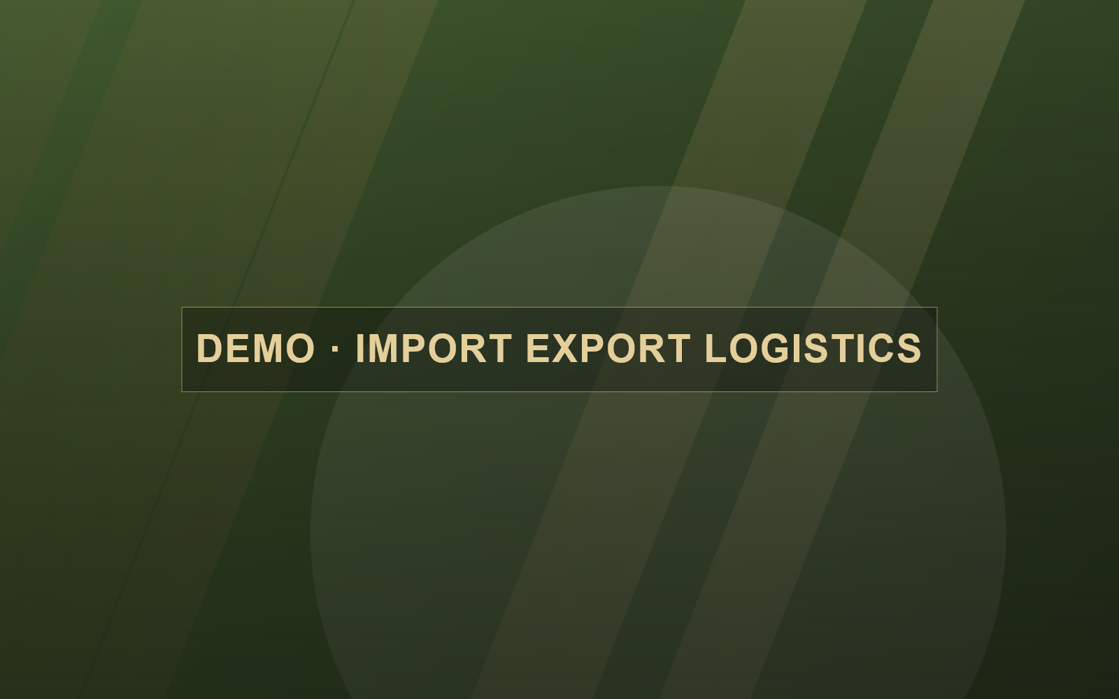 Demo visual — Import, Export and Logistics