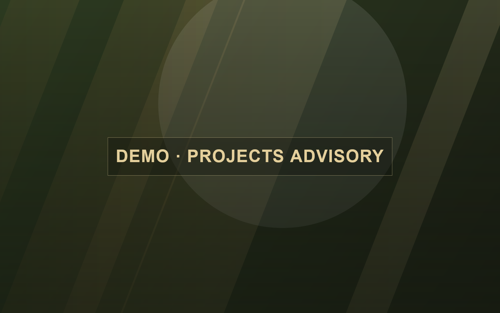 Demo visual — Projects and Advisory